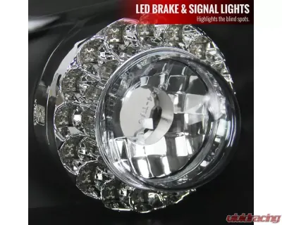 Spec-D LED Taillights (Matte Black Housing/Clear Lens) Mitsubishi Eclipse 2006-2011 - LT-ELP06JMLED-TM