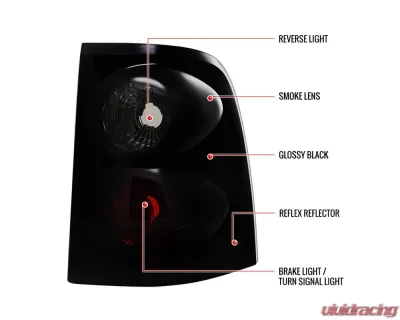 Spec-D Taillights (Glossy Black Housing/Smoked Lens) Ford Explorer 2002-2005 - LT-EPOR02BB-TM