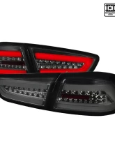 Spec-D LED Taillights (Chrome Housing/Smoked Lens) Mitsubishi Lancer | Evolution 2008-2017                                     - LT-EVO08GLED-TM - Image 10