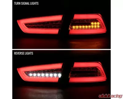 Spec-D LED Taillights (Chrome Housing/Smoked Lens) Mitsubishi Lancer | Evolution 2008-2017 - LT-EVO08GLED-TM