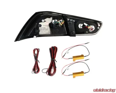 Spec-D LED Taillights (Chrome Housing/Smoked Lens) Mitsubishi Lancer | Evolution 2008-2017 - LT-EVO08GLED-TM