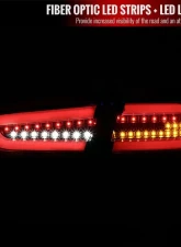 Spec-D Red Bars LED Taillights (Black Housing/Clear Lens) Mitsubishi Lancer | Evo X 2008-2017                                     - LT-EVO08JRLED-TM - Image 2