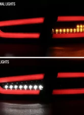 Spec-D Red Bars LED Taillights (Black Housing/Clear Lens) Mitsubishi Lancer | Evo X 2008-2017                                     - LT-EVO08JRLED-TM - Image 3