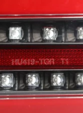 Spec-D Red Bars LED Taillights (Black Housing/Clear Lens) Mitsubishi Lancer | Evo X 2008-2017                                     - LT-EVO08JRLED-TM - Image 4