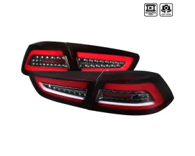 Spec-D Red Bars LED Taillights (Black Housing/Red Lens) Mitsubishi Lancer | Evo X 2008-2017