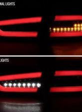 Spec-D Red Bar LED Taillights (Black Housing/Red Lens) Mitsubishi Lancer | Evolution 2008-2017                                     - LT-EVO08RLED-TM - Image 3