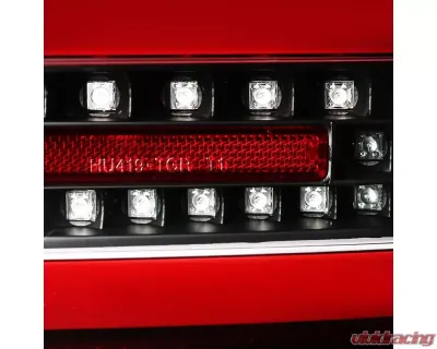 Spec-D Red Bar LED Taillights (Black Housing/Red Lens) Mitsubishi Lancer | Evolution 2008-2017 - LT-EVO08RLED-TM