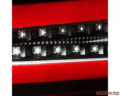 Spec-D Red Bar LED Taillights (Black Housing/Red Lens) Mitsubishi Lancer | Evolution 2008-2017 - LT-EVO08RLED-TM