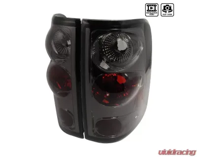 Spec-D Taillights (Chrome Housing/Smoked Lens) Ford F-150 2004-2008 - LT-F15004G-TM