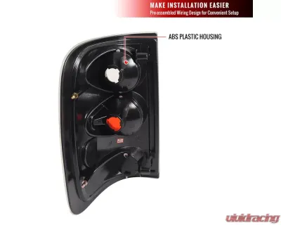 Spec-D Taillights (Chrome Housing/Smoked Lens) Ford F-150 2004-2008 - LT-F15004G-TM