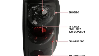 Spec-D Taillights (Chrome Housing/Smoked Lens) Ford F-150 2004-2008                                     - LT-F15004G-TM - Image 10