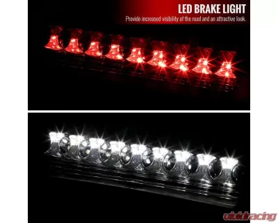 Spec-D LED 3rd Brake Light (Chrome Housing/Clear Lens) Ford F-150 2004-2008 - LT-F15004RBCLED-RS