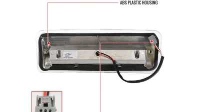 Spec-D LED 3rd Brake Light (Chrome Housing/Clear Lens) Ford F-150 2004-2008                                     - LT-F15004RBCLED-RS - Image 8