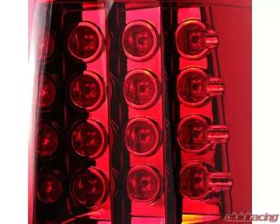 Spec-D LED Taillights (Chrome Housing/Red Lens) Ford F-150 2009-2014 - LT-F15009RLED-TM