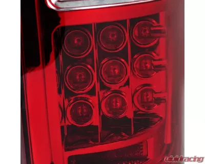 Spec-D LED Taillights (Chrome Housing/Red Lens) Ford F-150 2009-2014 - LT-F15009RLED-TM