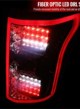 Spec-D LED Taillights (Chrome Housing/Red Smoked Lens) Ford F-150 2018-2020                                     - LT-F15018RGLED-TM - Image 2