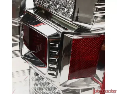 Spec-D LED Taillights (Chrome Housing/Red Smoked Lens) Ford F-150 2018-2020 - LT-F15018RGLED-TM