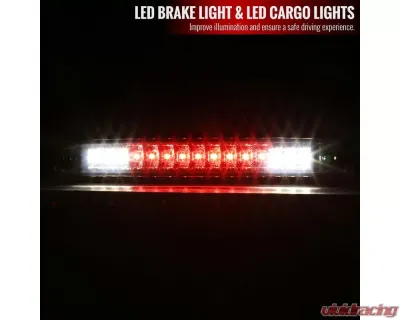 Spec-D LED 3rd Brake Light (Chrome Housing/Smoke Lens) Ford F-Series | Bronco 1992-1996 - LT-F15092RBGLED-RS