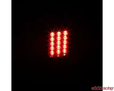 Spec-D LED Taillights (Glossy Black Housing/Smoked Lens) Ford F-Series 1997-2007 - LT-F15097BBLED-TM