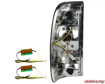 Spec-D LED Taillights (Chrome Housing/Red Clear Lens)  Ford F-Series 1997-2007 - LT-F15097RLED-TM