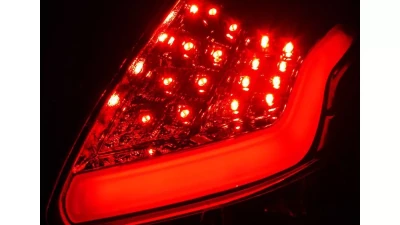 Spec-D LED Taillights (Chrome Housing/Smoked Lens) Ford Focus 2012-2014                                     - LT-FOC125GLED-TM - Image 2