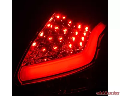 Spec-D LED Taillights (Chrome Housing/Smoked Lens) Ford Focus 2012-2014 - LT-FOC125GLED-TM