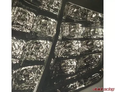 Spec-D LED Taillights (Chrome Housing/Smoked Lens) Ford Focus 2012-2014 - LT-FOC125GLED-TM