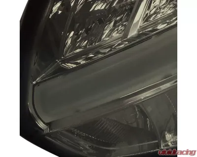 Spec-D LED Taillights (Chrome Housing/Smoked Lens) Ford Focus 2012-2014 - LT-FOC125GLED-TM