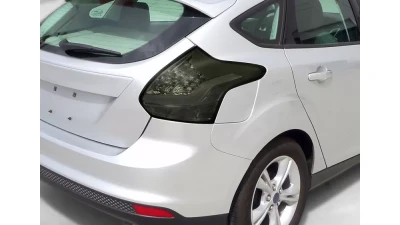 Spec-D LED Taillights (Chrome Housing/Smoked Lens) Ford Focus 2012-2014                                     - LT-FOC125GLED-TM - Image 10