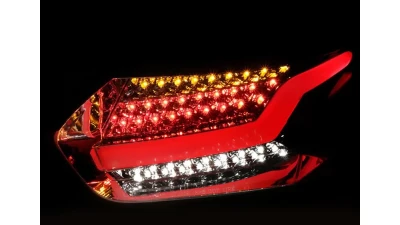 Spec-D LED Taillights (Chrome Housing/Clear Lens) Ford Focus 2015-2019                                     - LT-FOC155CLED-TM - Image 2