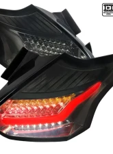 Spec-D LED Taillights (Chrome Housing/Smoke Lens) Ford Focus Hatchback 2015-2019                                     - LT-FOC155GLED-TM - Image 10