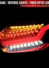Spec-D LED Taillights (Chrome Housing/Smoke Lens) Ford Focus Hatchback 2015-2019                                     - LT-FOC155GLED-TM - Image 2