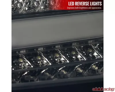 Spec-D LED Taillights (Chrome Housing/Smoke Lens) Ford Focus Hatchback 2015-2019 - LT-FOC155GLED-TM