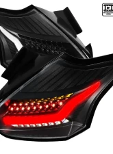 Spec-D LED Taillights (Matte Black Housing/Clear Lens) Ford Focus Hatchback 2015-2019                                     - LT-FOC155JMLED-TM - Image 10