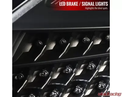 Spec-D LED Taillights (Matte Black Housing/Clear Lens) Ford Focus Hatchback 2015-2019 - LT-FOC155JMLED-TM