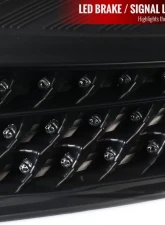 Spec-D LED Taillights (Matte Black Housing/Clear Lens) Ford Focus Hatchback 2015-2019                                     - LT-FOC155JMLED-TM - Image 4