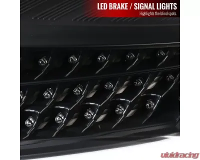 Spec-D LED Taillights (Matte Black Housing/Clear Lens) Ford Focus Hatchback 2015-2019 - LT-FOC155JMLED-TM