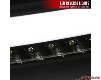 Spec-D LED Taillights (Matte Black Housing/Clear Lens) Ford Focus Hatchback 2015-2019 - LT-FOC155JMLED-TM