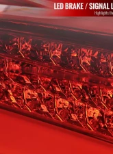 Spec-D LED Taillights (Chrome Housing/Red Lens) Ford Focus Hatchback 2015-2019                                     - LT-FOC155RLED-TM - Image 4
