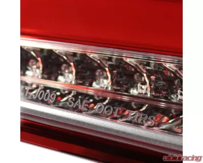 Spec-D LED Taillights (Chrome Housing/Red Lens) Ford Focus Hatchback 2015-2019 - LT-FOC155RLED-TM
