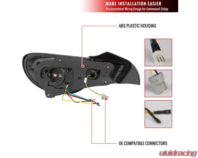 Spec-D Lambo Style Sequential LED Taillights (Chrome Housing/Smoked Lens) Scion FR-S | Subaru BRZ 2013-2016 - LT-FRS12GLED-LB-TM