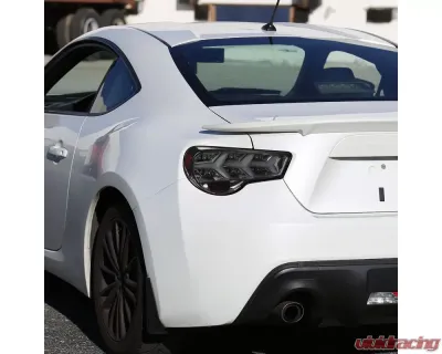 Spec-D Lambo Style Sequential LED Taillights (Chrome Housing/Smoked Lens) Scion FR-S | Subaru BRZ 2013-2016 - LT-FRS12GLED-LB-TM