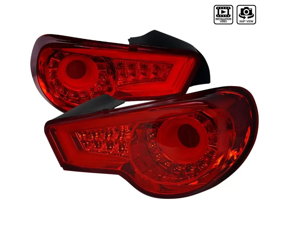 Spec-D Sequential Signal LED Taillights (Red) Scion | Subaru | Toyota 2012-2016 - LT-FRS12RLED-SQ-TM