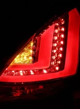 Spec-D LED Taillights (Chrome Housing/Red Lens) Ford Fiesta 2011-2013                                     - LT-FST115RLED-TM - Image 2