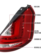 Spec-D LED Taillights (Chrome Housing/Red Lens) Ford Fiesta 2011-2013                                     - LT-FST115RLED-TM - Image 10