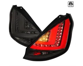 Spec-D LED Bars Taillights (Chrome Housing/Smoke Lens) Ford Fiesta Hatchback 2014-2019