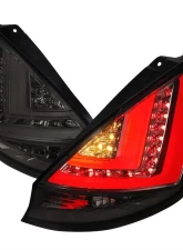 Spec-D LED Bars Taillights (Chrome Housing/Smoke Lens) Ford Fiesta Hatchback 2014-2019                                     - LT-FST145GLED-TM - Image 10