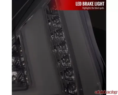Spec-D LED Bars Taillights (Chrome Housing/Smoke Lens) Ford Fiesta Hatchback 2014-2019 - LT-FST145GLED-TM