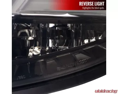 Spec-D LED Bars Taillights (Chrome Housing/Smoke Lens) Ford Fiesta Hatchback 2014-2019 - LT-FST145GLED-TM