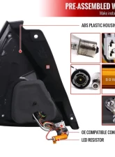 Spec-D LED Bars Taillights (Chrome Housing/Smoke Lens) Ford Fiesta Hatchback 2014-2019                                     - LT-FST145GLED-TM - Image 8